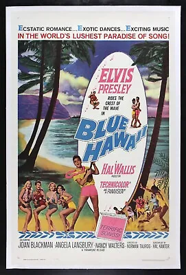 BLUE HAWAII 🌺 CineMasterpieces ORIGINAL VINTAGE MOVIE POSTER ELVIS PRESLEY 1961 • $3395