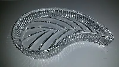 Waterford Crystal Leaf Paisley Vanity Tray Dish~Hallmarked~Ireland • $79.99