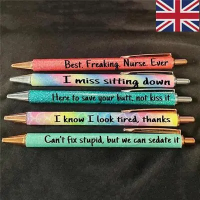 £7.75 • Buy 5/9Pc Funny Pens Spoof Fun Ballpoint Pen Set Novelty Positive Pens For Men Woman