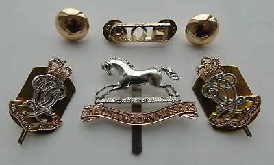 British Army Queens Own Hussars Cap/Collar Badges/Buttons & Shoulder Title • £14.99