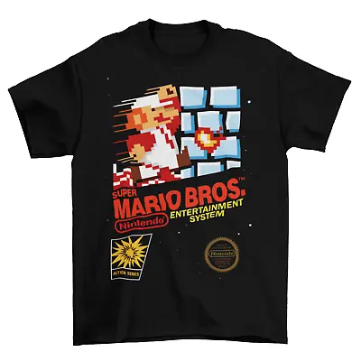 Super Mario Bros. 1 NES Cover T-Shirt Unisex Cotton Adult Funny Video Game New • $23.95