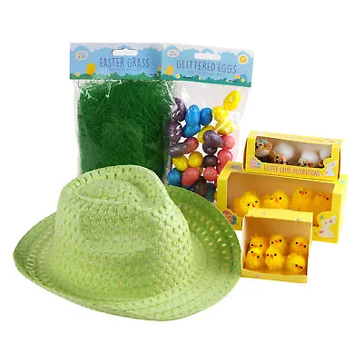 Make Your Own Easter Bonnet Cowboy Hat Complete Kit - Chicks Eggs Sheep • £13.99