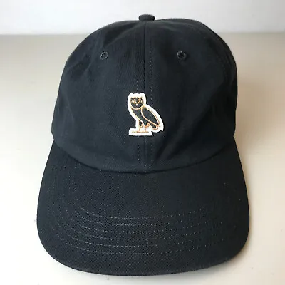 OVO Owl October's Very Own Hat Cap Black Adjustable Strapback Made In USA • $35.55