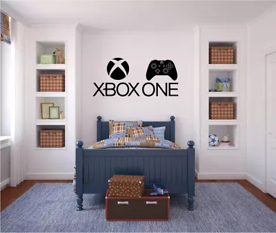 Xbox Controller Wall Art Vinyl Sticker Matt Black Gaming Bedroom Various Sizes • £7.49