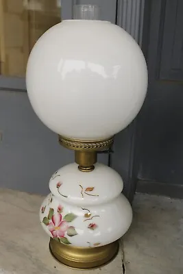 Vintage GWTW Round Globe Hurricane Lamp 3-way Pretty! • $59.97