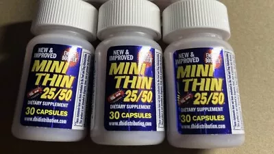 Mini Thin 25/50 Energy Booster Pills 3 Bottles 90 Pills Free Ship 3 Month Supply • $19.99