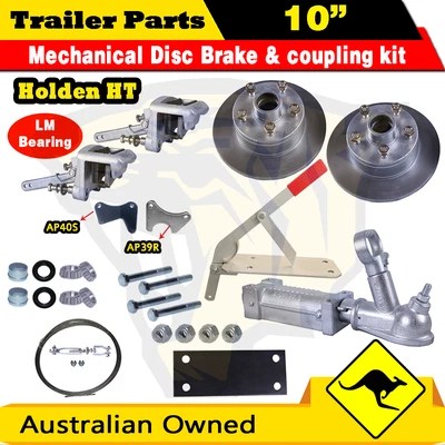 $355 • Buy 10  Galvanised 5 Stud Boat Trailer Mechanical Disc Brake&coupling Kit-LM.Caravan
