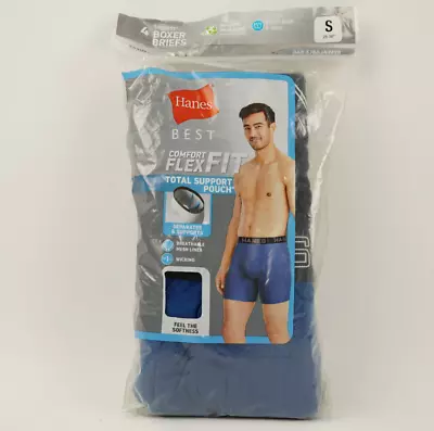 Hanes Best Men's Comfort Flex Fit Total Support Pouch Boxer Briefs 4 Pack Small • $12