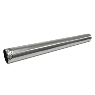 12 In. X 5 Ft. Round Metal Duct Pipe Galvanized Steel Construction Easy Install  • $34.42