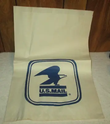 VINTAGE U.S. MAIL USPS United States Post Office Postal BIG  WHITE PAPER BAG • $20