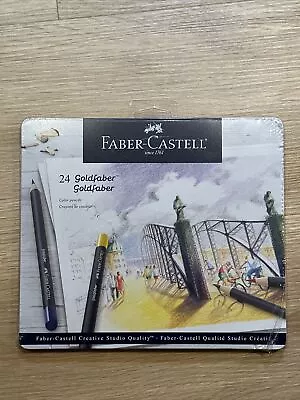 Faber-Castell Creative Studio Goldfaber Color Pencil Tin Set 24 $36 Art Germany • $19.99