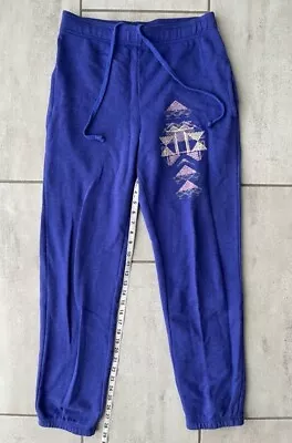 Mossimo Supply Co Womens Jogger Pants Blue Heathered Aztec Drawstring Pockets S • $9.74