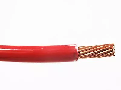 Thhn 6 Awg Gauge Red Nylon Pvc Stranded Copper  Building Wire 25' • $34.95