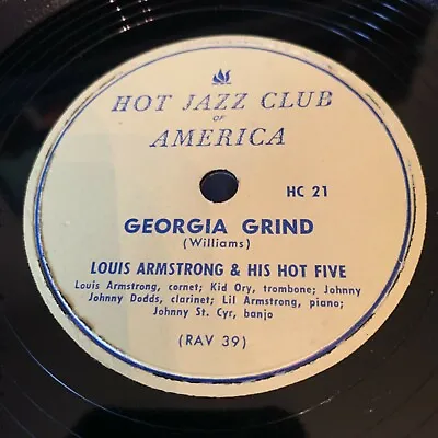 $17.50 • Buy LOUIS ARMSTRONG & HIS HOT FIVE GEORGIA GRIND COME BACK SWEET PAPA 78 RPM Louie