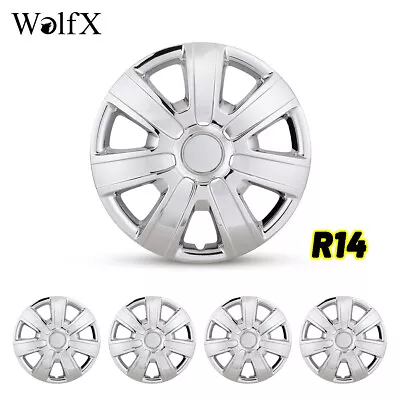 14  Set Of 4Pcs Silver Wheel Covers Snap On Full Hub Caps Fits R14 Tire & Rim • $43.99