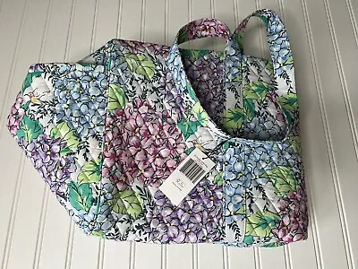 Vera Bradley Happy Hydrangeas Pattern Extra Large XL Traveler Duffel Bag NEW • $76.49