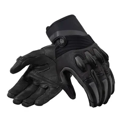 Leather Gloves Motorcycle Revit Energy Black • $114.82