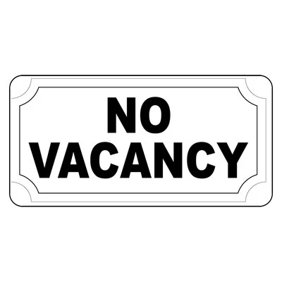 $14.99 • Buy No Vacancy Black Retro Vintage Style Metal Sign - 8 In X 12 In With Holes