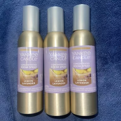 (Lot Of 3) Yankee Candle Lemon Lavender  Concentrated Room Sprays 1.5  Oz • $27.99