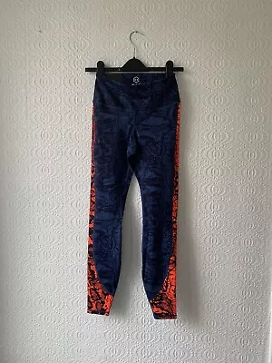 Under Armour Womens Leggings Navy/Orange Size 10 BNWT • £16.99