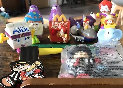 Lot Of 12 Vintage McDonald’s Grimace Ronald ￼HAMBURGLER Milk & Sandwich Toys • $8