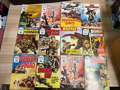 BATTLE PICTURE LIBRARY JOB LOT X12 SOME  VERY EARLY NO 21 30 32 And Others • £9.99