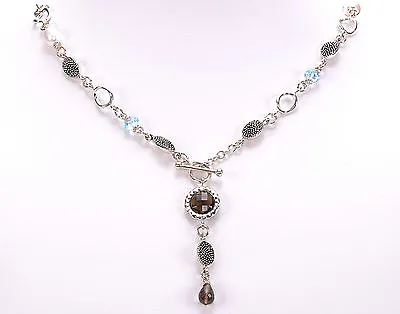 Michael Dawkins 4.35Cttw Gemstone Cultured Pearl Sterling Silver 20  Necklace • $234