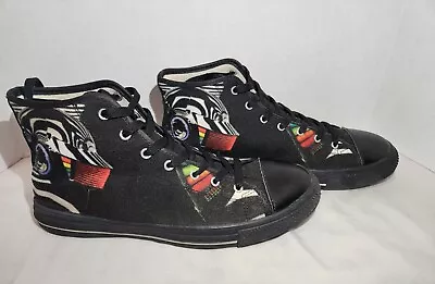 Daft Punk Mens High Top Sneakers Black Size 10 Shoes • $70