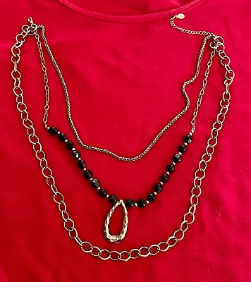 Bijoux Terner 27-30 In Tri-strand Bead/Chain/Pendent Necklace • $3.99