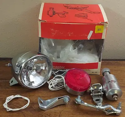 Vintage AMF Roadmaster Generator Bicycle Light Set Bike Light AC-92 W/ Box • $39.99
