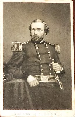 1860's CIVIL WAR CDV - MAJOR GENERAL QUINCY ADAMS GILMORE • $11.99