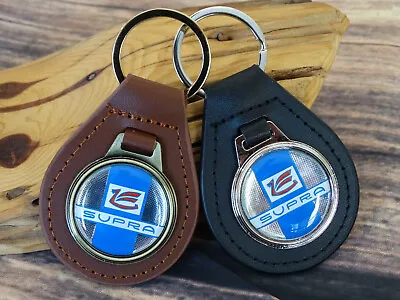 NEW RARE VINTAGE 1970's TOYOTA SUPRA Leather Key Chain Ring Fob NOS • $19.99