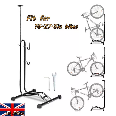 3 In 1 Bike Floor Stand Freestanding Steel Upright Bicycle Parking Storage Rack • £24.69