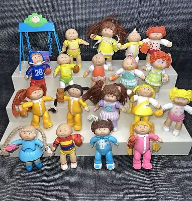 Vintage 1984 Cabbage Patch Kids Lot Of 18 Figurines And Swing • $28.99