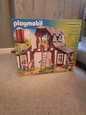  Playmobil Country Barn 9315 - Farm Building Set  With Silo 222 Piece Set -NEW • £29.99