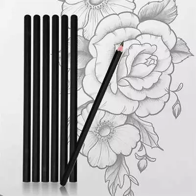 £7.62 • Buy 12 Pcs Tattoo Stencil Pencils Drawing Pen For Body Art Black - Tattoo Stencil
