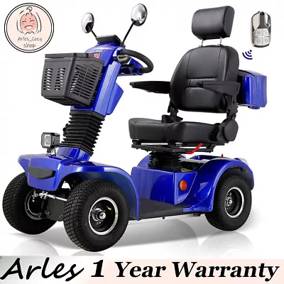 Heavy Duty 4-Wheel Mobility Scooters 25 Miles 3-Speed 500W 400lbs Capacity Blue • $1799