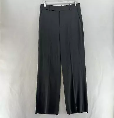 Vince Camuto Dress Pants Women Sz 8 Gray Wide Leg High-Rise Button Pockets • $11.99