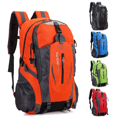 Large Waterproof Backpack 40L Bag Camping Walking Hiking Outdoor Travel Rucksack • £9.59