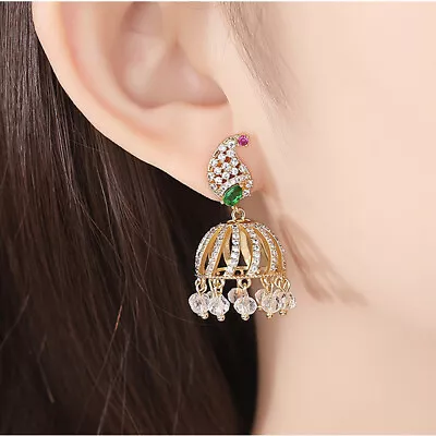 Ethnic Indian Jhumka Bells Drop Dangle Earrings Beads Bollywood Jhumki Gypsy New • $19.80