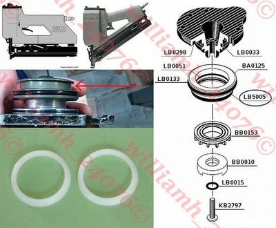 $16.95 • Buy 2 X Senco M1 M2 M3 MW SFN2 SC1 SC2 Firing Valve Seal's LB5005