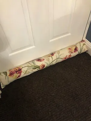 Door Draught Excluder In Laura Ashley Gosford Cranberry Fabric • £15