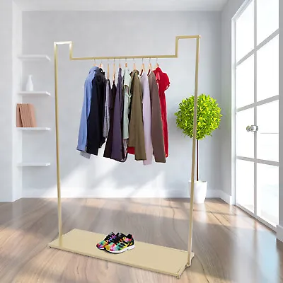 Clothing Rack Metal Standing Gold Garment Rack Clothes Display Stand Boutique!  • $48.45