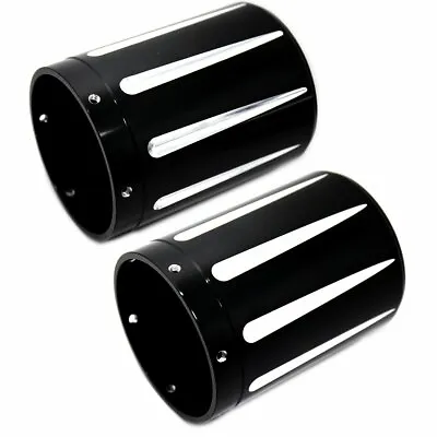 US 4 1/2  Black Shallowcut Exhaust Tips For Victory Hardball Cross Country Roads • $90.98