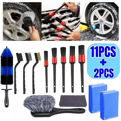 13X Car Wheel Tire Brushes Set Vehicle Detailing Cleaning Tool Wash Brush Kit AU • $15.39