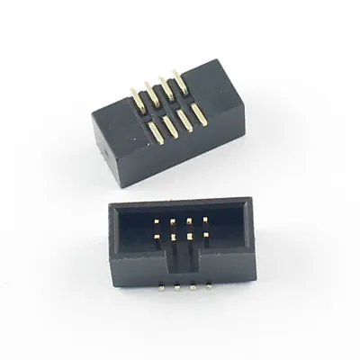 10Pcs 1.27mm Pitch 2x4 Pin 8 Pin SMT SMD Male Shrouded Box Header IDC Connector • $3.99