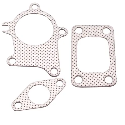 A Set T3 Turbo Ihi T3/t4 Holset Turbocharger Gasket 5 Bolt Pipe Combo Kit Usa • $9.99