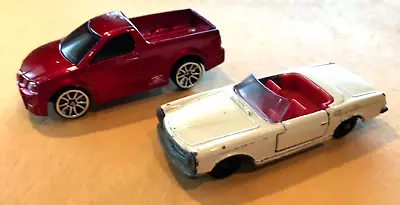 VINTAGE!! 1966 Matchbox Mercedes 230 SL Series 27!! PLUS A 1992 Maroon Pick-Up!! • $28