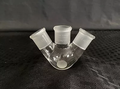 WILMAD LAB-GLASS 25mL Angled 3-Neck Round Bottom Flask 19/22 Joints ML-1130-742 • $17.99