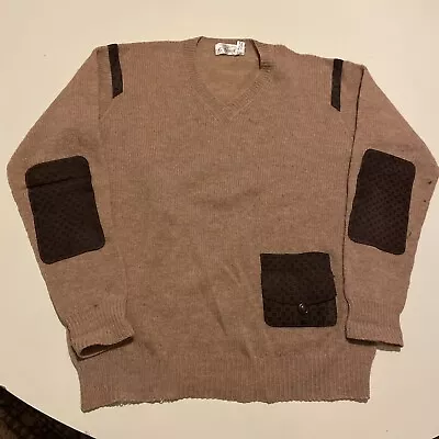 Vintage 1970s Gucci Brown Wool Sweater Made In Italy Men’s Size Large • $500